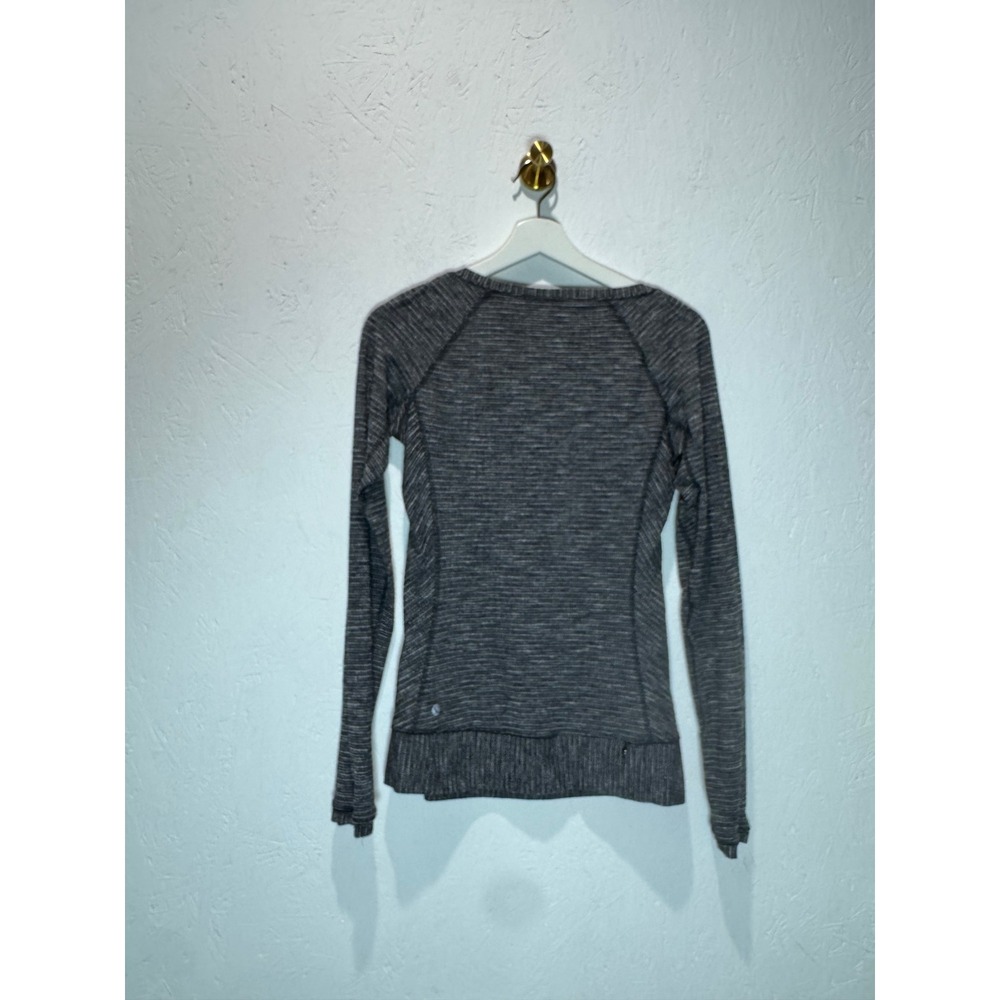 Lululemon Race Your Pace Long Sleeve Running Shirt Gray Space Dye Size 6 - Picture 3 of 8